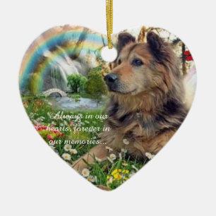Ornement Cœur En Céramique Mémoire De L'Ornement Du Animal De Compagnie