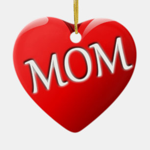 Ornement Cœur En Céramique Mère Ornament du Coeur
