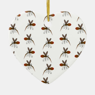 Ornement Cœur En Céramique Moustique