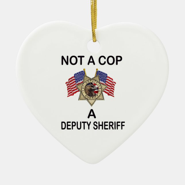 ORNEMENT CŒUR EN CÉRAMIQUE NOT_A_COP_A_SHERIFF (Devant)