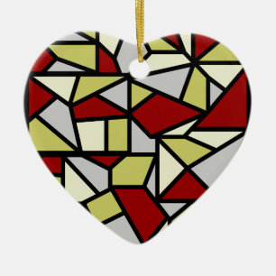 Ornement Cœur En Céramique Ornement en mosaïque, personnalisable