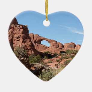 Ornement Cœur En Céramique Parc national de voûtes, près de Moab, l'Utah,