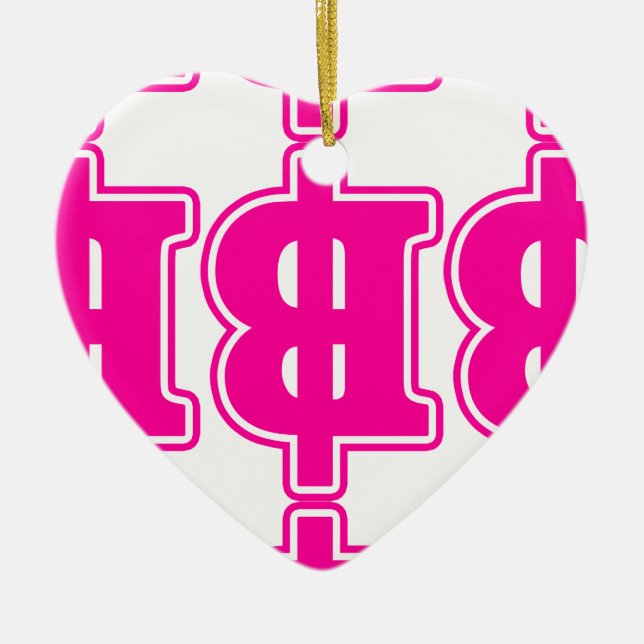 Ornement Cœur En Céramique PINK BAHT SIGNER ฿ Thai Devise ฿ (Devant)