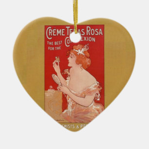 Ornement Cœur En Céramique Publicité de beauté vintage