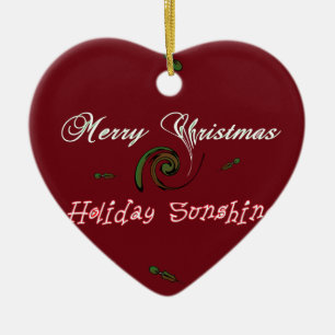 Ornement Cœur En Céramique Red Joyeux Noël Sunshine Wives.png