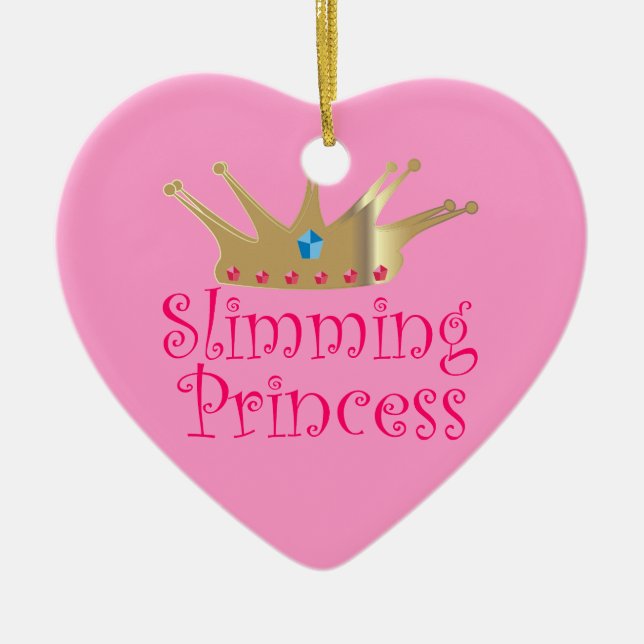 Ornement Cœur En Céramique Régime de la princesse (Devant)