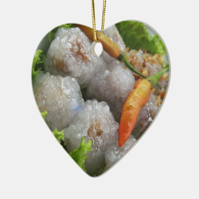 Ornement Cœur En Céramique Sago thaïlandais au chili ... Thaïlande Street Foo (Gauche)