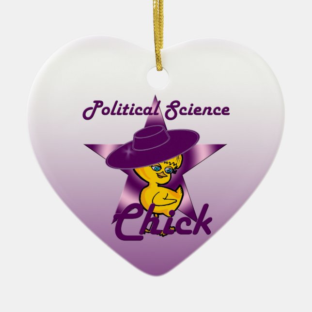 Ornement Cœur En Céramique Sciences politiques - Chic #9 (Devant)
