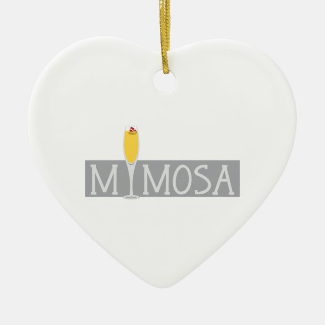 Ornement Cœur En Céramique SIGNE Mimosa (Devant)