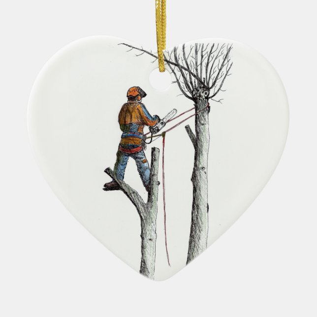 Ornement Cœur En Céramique Sycamore et 020t (Devant)