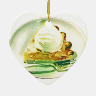 Ornement Cœur En Céramique Tarte aux pommes 1955