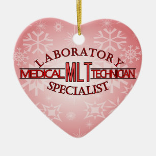 ORNEMENT CŒUR EN CÉRAMIQUE TECHNICIEN DE LABORATOIRE MÉDICAL DU LABORATOIRE
