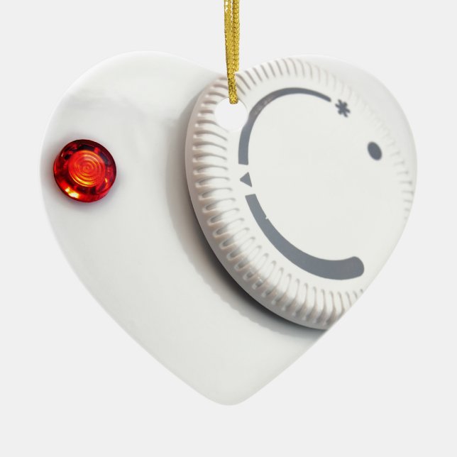 Ornement Cœur En Céramique Thermostat (Devant)
