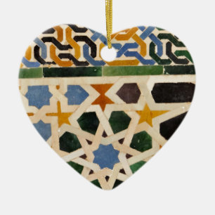 Ornement Cœur En Céramique Tuile #3 de mur d'Alhambra