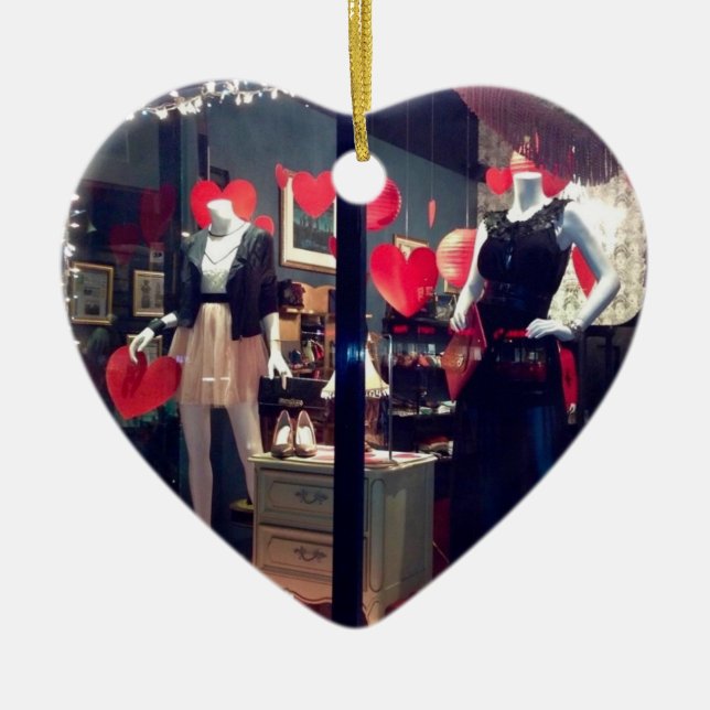Ornement Cœur En Céramique Upper West Side Boutique Valentine's Day New York (Devant)