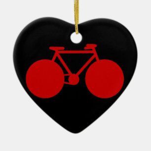 Ornement Cœur En Céramique vélo = vélo