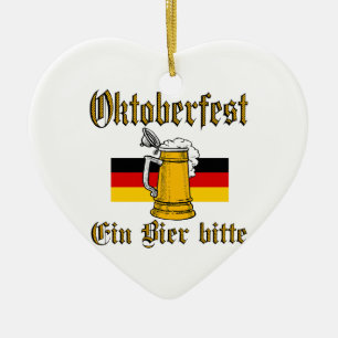 Ornement Cœur En Céramique Vitesse d'Oktoberfest