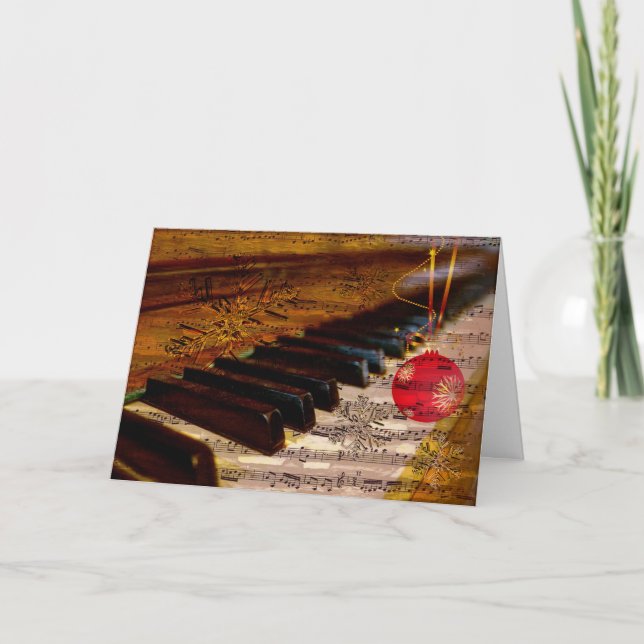 ornement collage rustique piano professeur Cartes (Devant)