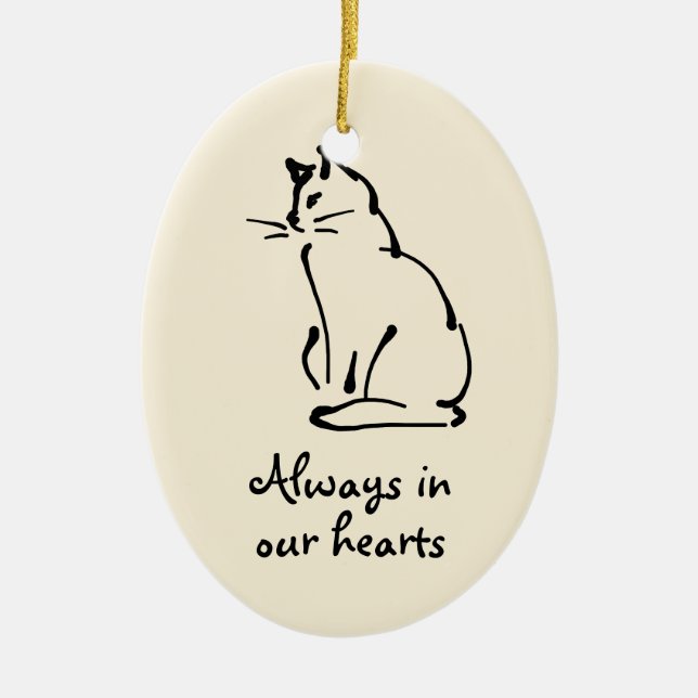 Ornement commémoratif de chats personnalisable (Devant)