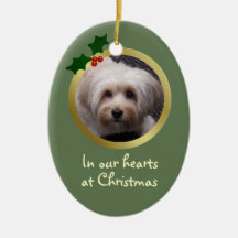 Ornement commémoratif de chien de Noël personnalis