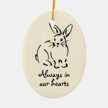 Ornement commémoratif de lapin personnalisable