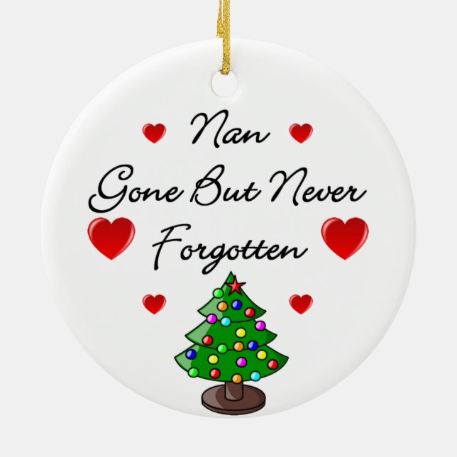 Ornement commémoratif en céramique d'arbre de Noël (Dos)