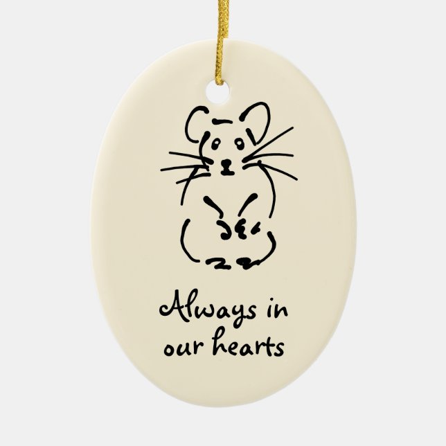 Ornement commémoratif Hamster personnalisé (Devant)