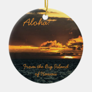 Ornement : Coucher de soleil d'Hawaï (cercle)