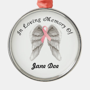 Ornement d'aile d'ange de mémoire pour le cancer