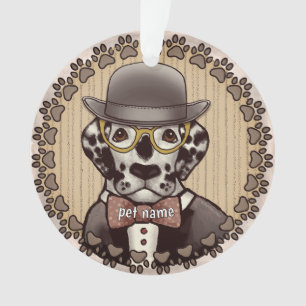 Ornement Dalmatien portant des lunettes
