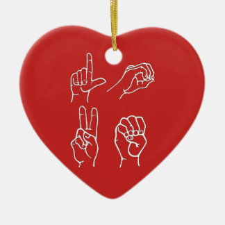Ornement d'amour d'ASL