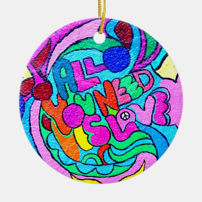 ornement d'amour de paix de hippie-style (Devant)