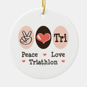 Ornement d'amour de paix tri