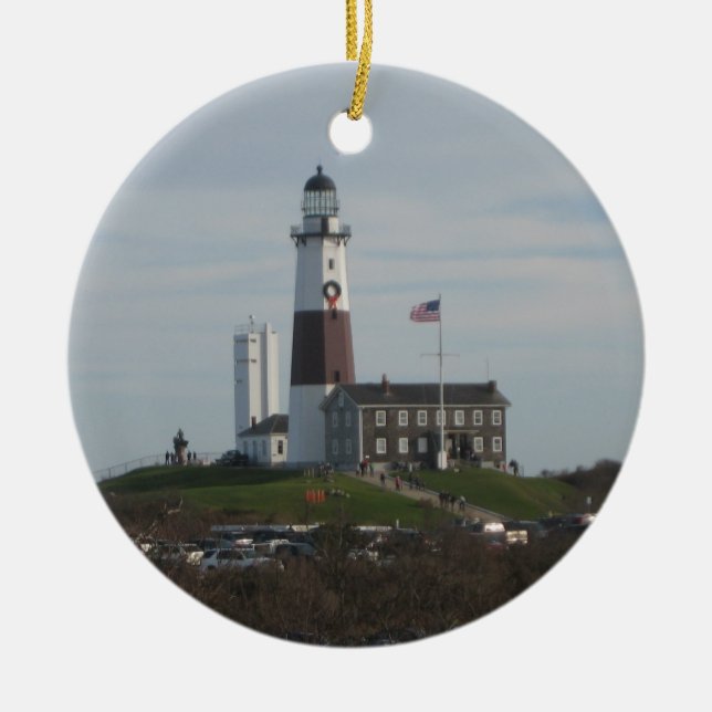 Ornement d'amour de vacances de phare de Montauk (Devant)