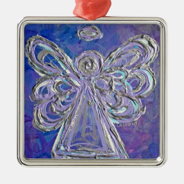 Ornement d'ange d'argent pourpre (Devant)