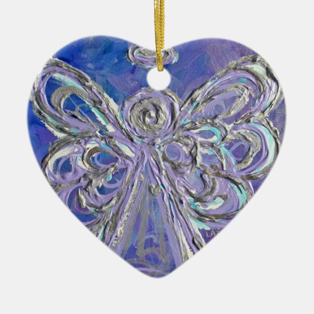 Ornement d'ange d'argent pourpre (Devant)