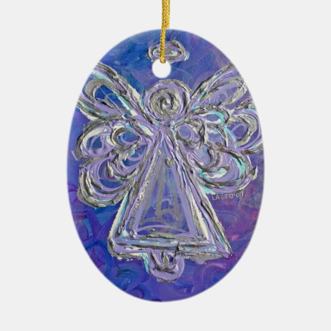 Ornement d'ange d'argent pourpre (Devant)