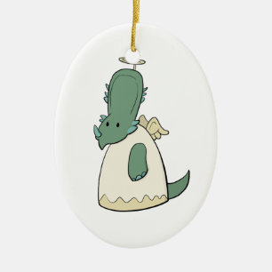 Ornement d'ange de Noël de Styracosaurus