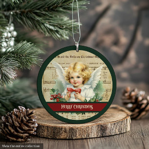 Ornement d'ange de Noël vintage Élégant accent