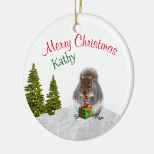 Ornement d'animal mignon / Écureuil de Noël