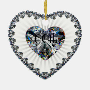 Ornement d'anniversaire de mariage de coeur