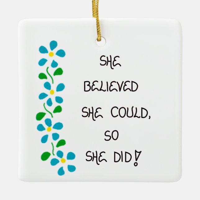 Ornement d'arbre de Noël - Citation sur les femmes (Devant)