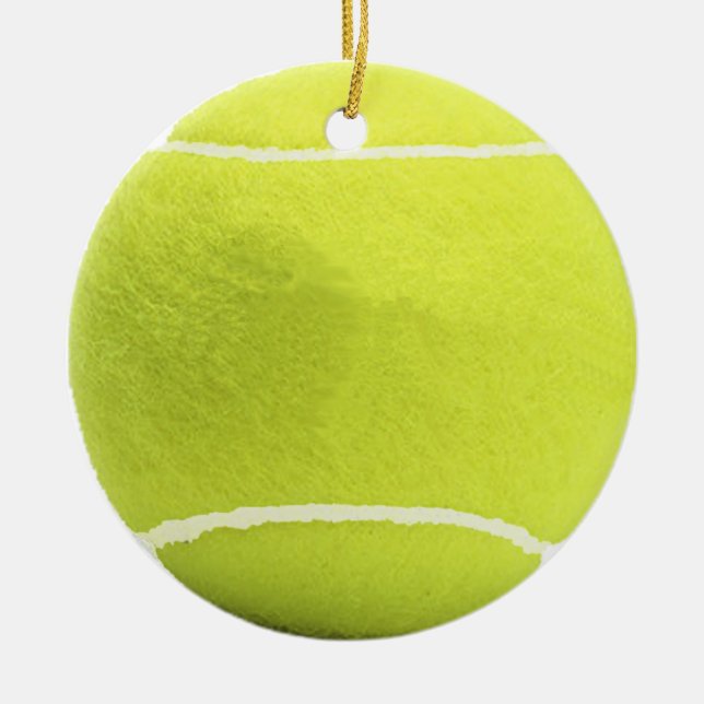 Ornement d'arbre de Noël de balle de tennis (Devant)