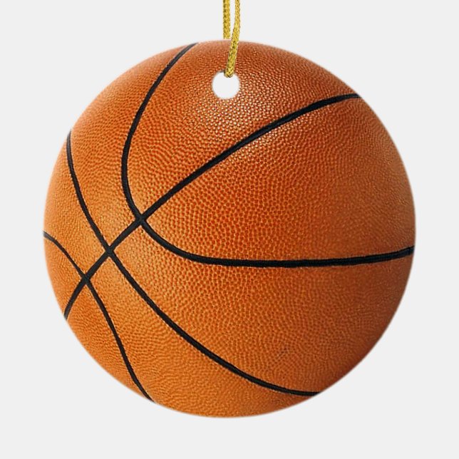 Ornement d'arbre de Noël de basket-ball (Devant)