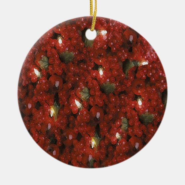 Ornement d'arbre de Noël de canneberge (Devant)