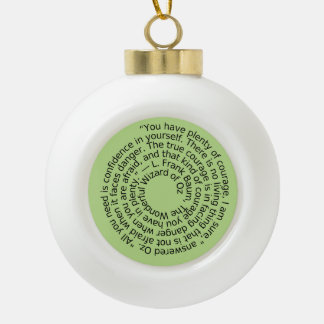 Ornement d'arbre de Noël de citation de courage