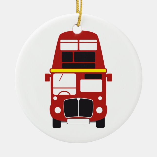 Ornement d'arbre de Noël de double pont d'autobus (Devant)