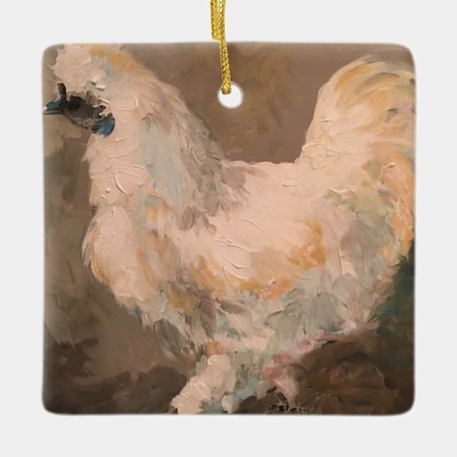 Ornement d'arbre de Noël de ferme de poulet de (Devant)