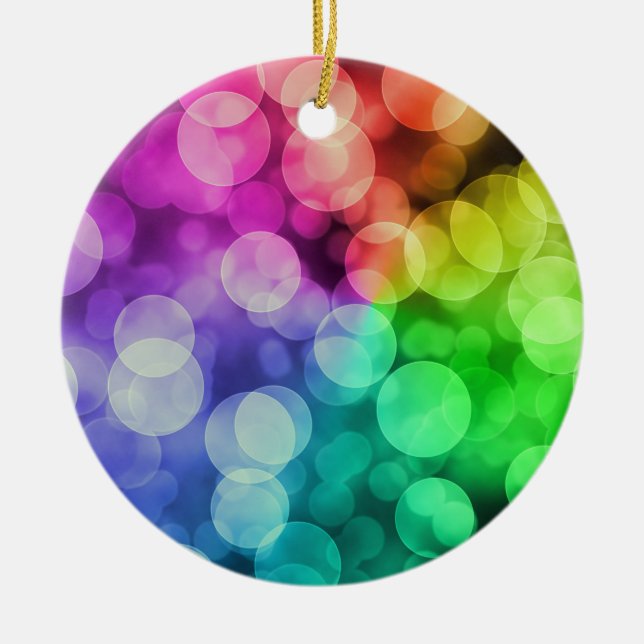 Ornement d'arbre de Noël de fierté d'arc-en-ciel (Devant)