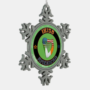 Ornement d'arbre de Noël de la harpe irlandaise